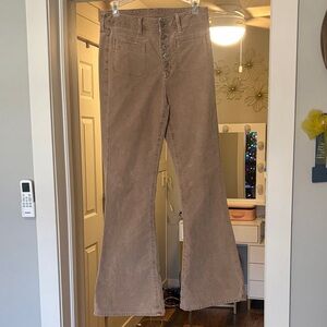 American Eagle Outfitters Tan Flare Jeans